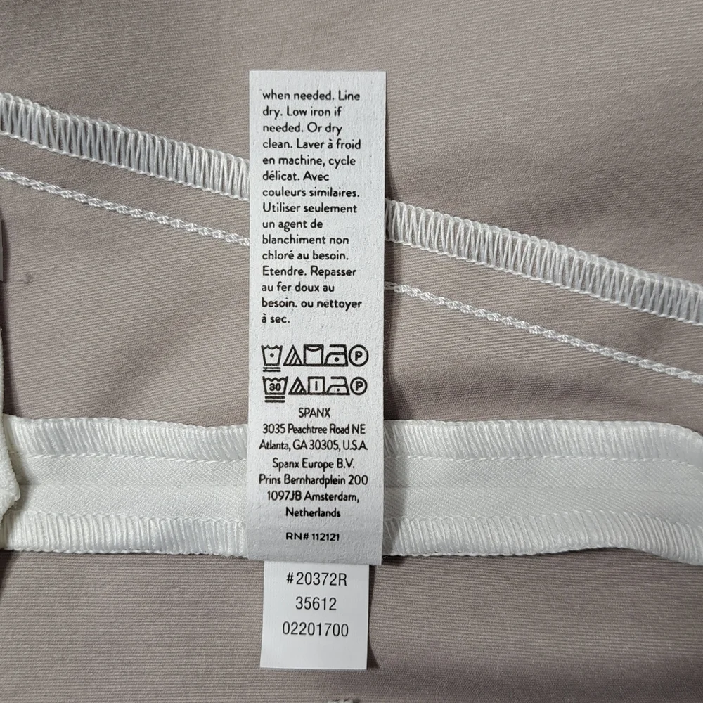 SPANX Women's Slim Straight Pants Classic White Size S Petite 20372Q Grey Lining - Picture 11 of 16